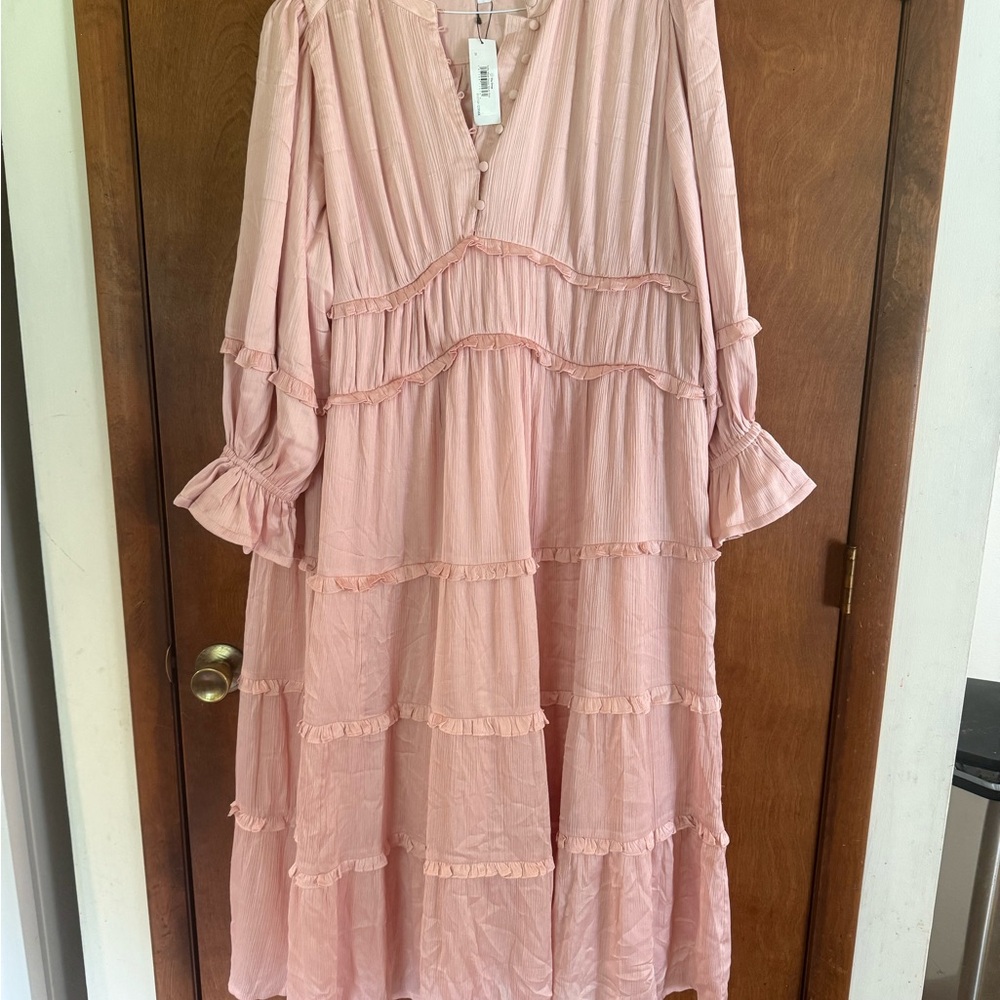 Elegant Pink Maxi Dress